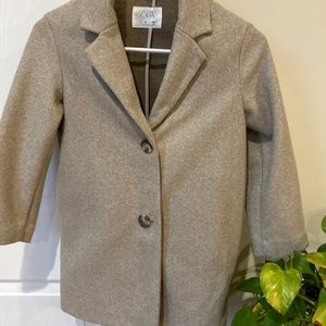 Kids beige pea coat size 8